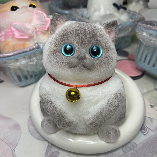 Squishy Chubby Kitty - Grey Face